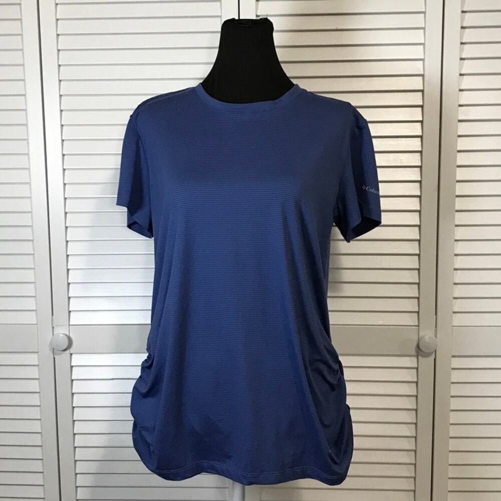 Columbia Sportswear Blue Leslie Falls Omni-wick Women Athletic T-shirt XL